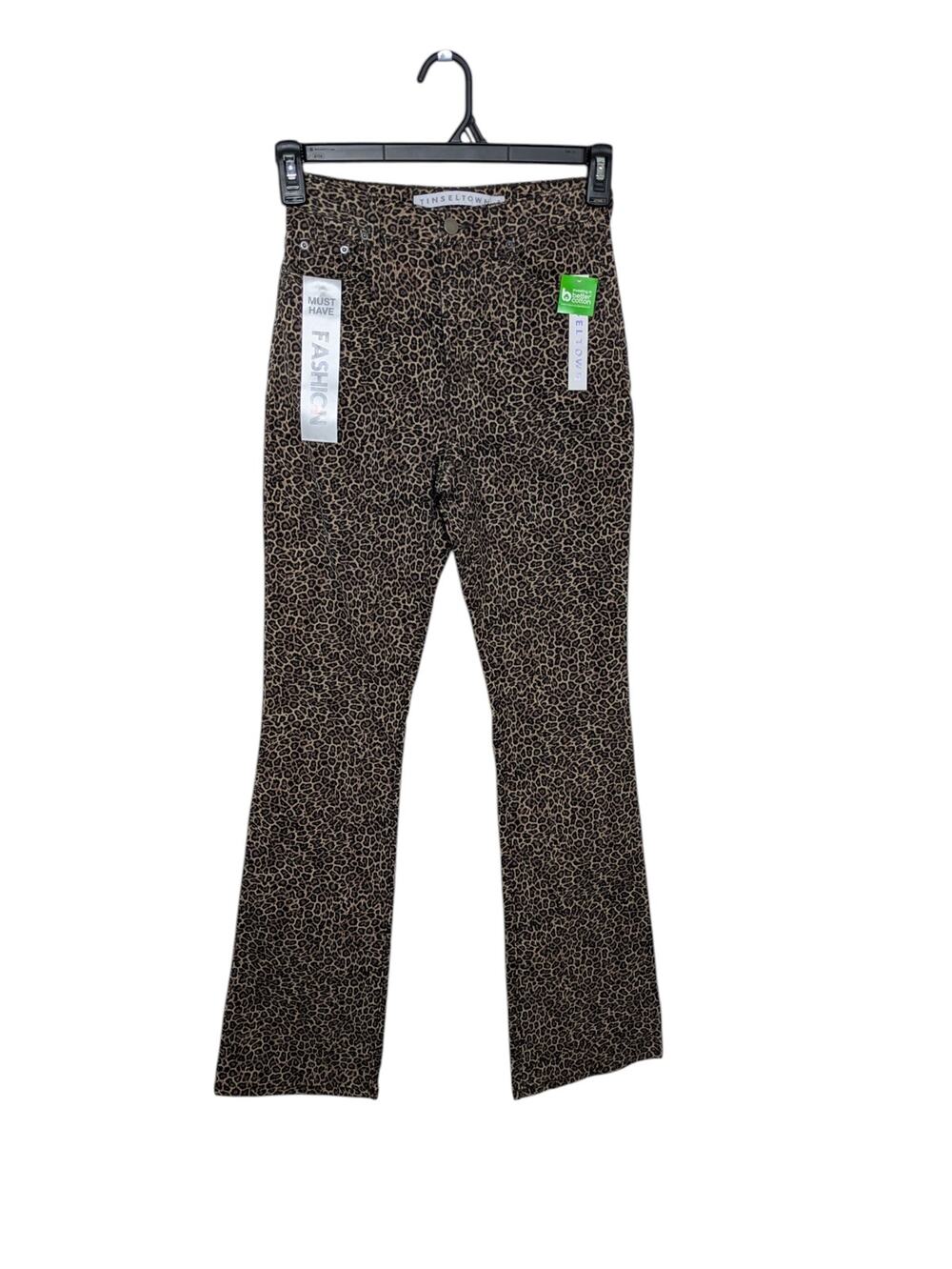 New Tinseltown Y2K Style Leopard Print Size 0 High Rise Boot Cut Pants